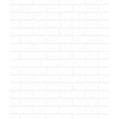 Slater Faux Brick Blancito Wallpaper